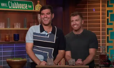 Virtual Reali-Tea’s Evan Real and Danny Murphy make ‘WWHL’ bartending debut